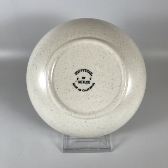 Metlox Pottery Poppy Trail California Tempo White Soup Cereal Bowl 1960s MCM VTG - Picture 2 of 6